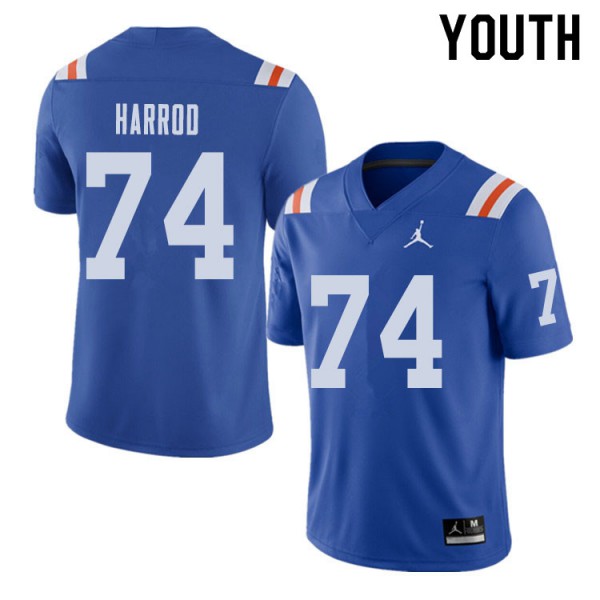 Jordan Brand Youth #74 Will Harrod Florida Gators Throwback Alternate College Football Jersey